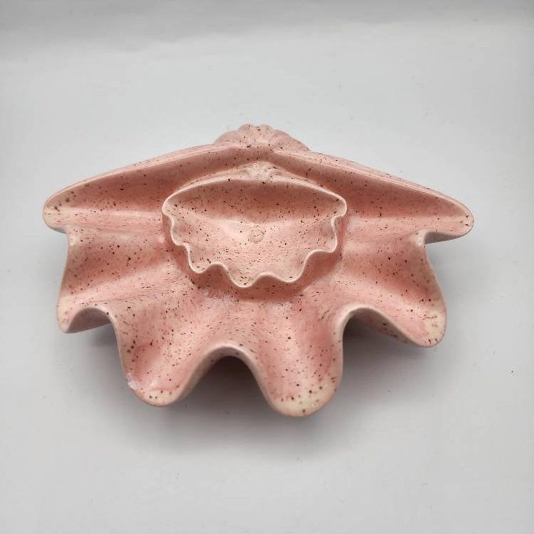 Pink Ceramic Shell Trinket / Ashtray / AS IS - Etsy