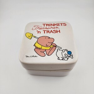Vintage 1978 Ziggy Trinket Box, Tom Wilson Ceramic Keepsake, Retro 1970s Comic Collectible (Japan)