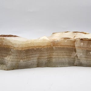 Vintage Hand-Carved Onyx Stone Ashtray | Natural Agate Catchall Dish | Mid-Century Modern Trinket Bowl | Unique Raw Edge Home Decor image 3