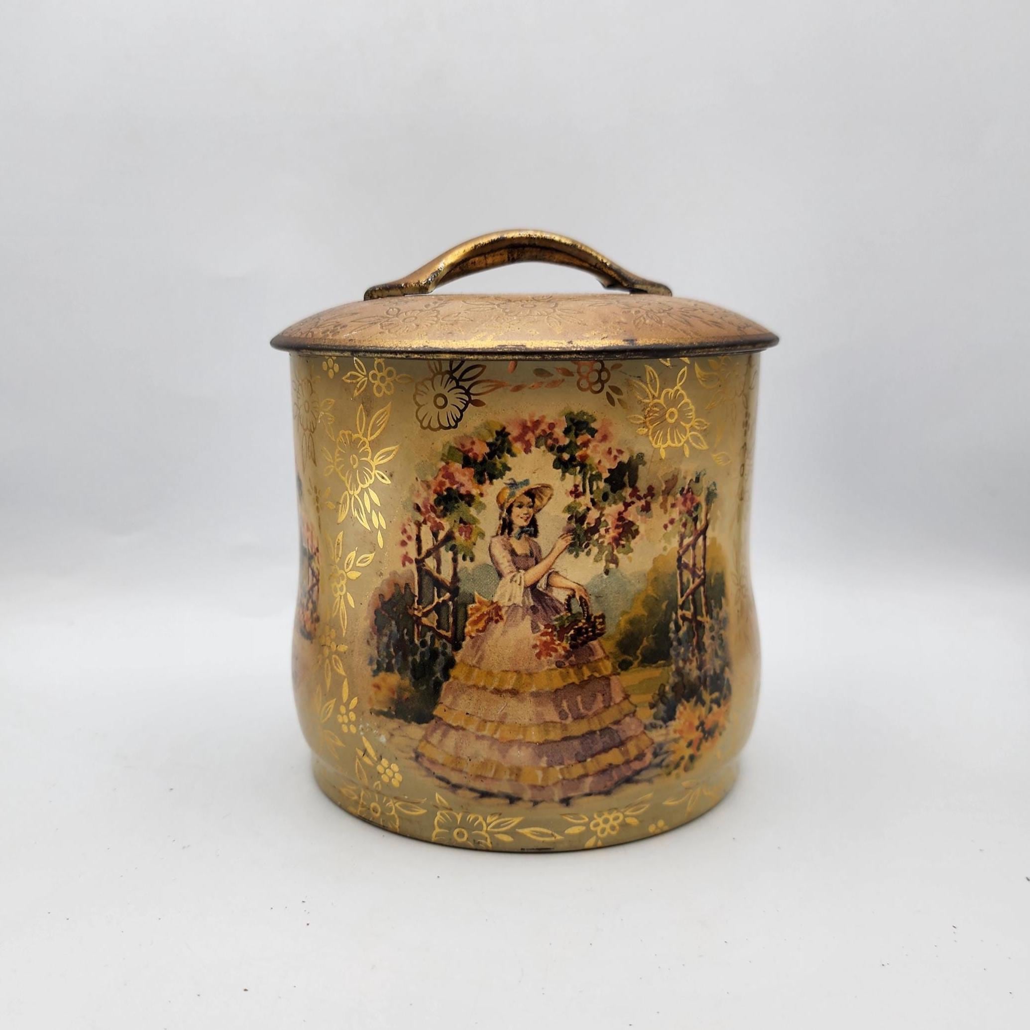 Antique Biscuit Jar - Etsy