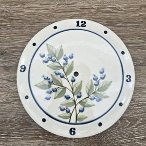 Vintage Union Stoneware Maine Blueberry Clock Ceramic Shell Only - Mint Condition UNW1 - DIY Replacement Body