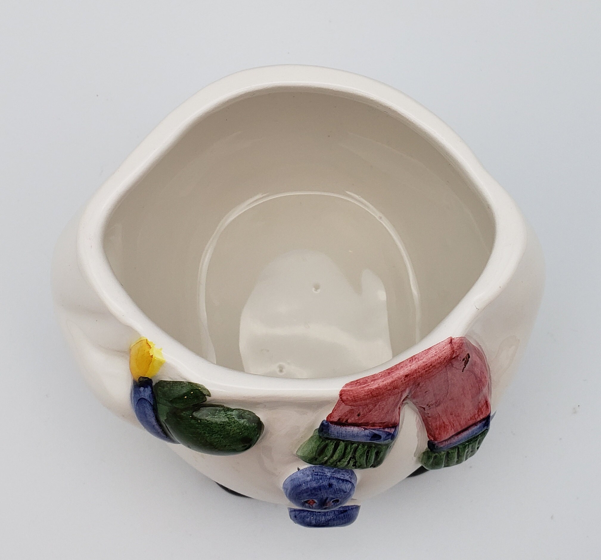 Snowman candy dish Vietri Made in Italy Etsy