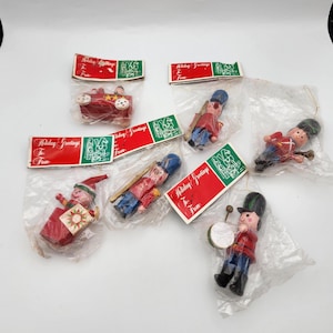 Lot of wooden Christmas ornaments