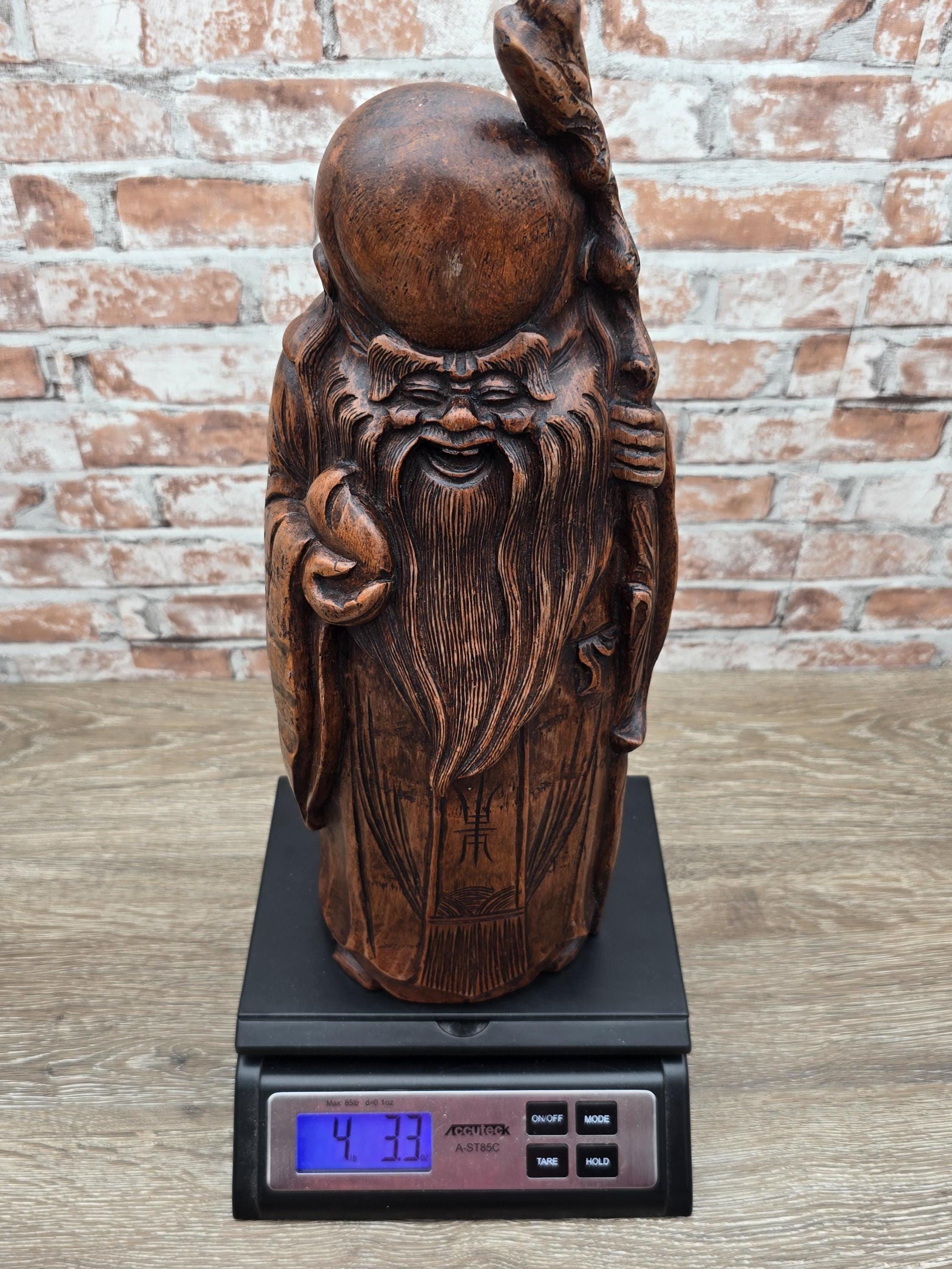 Carved Chinese Bamboo Root / Shoulao or Shouxing, Chinese God of