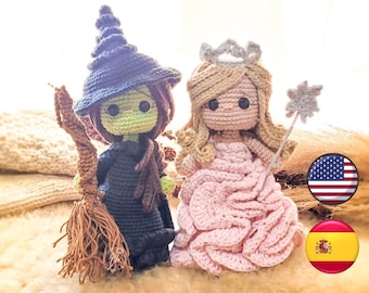 Glinda & Elphaba – Amigurumi Crochet Patterns PDF (Inspired by Wicked)