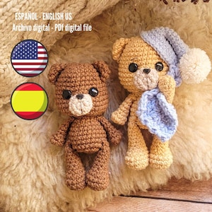 ES/ENG- Brown Bear + Sleepy Bear. Amigurumi Pattern