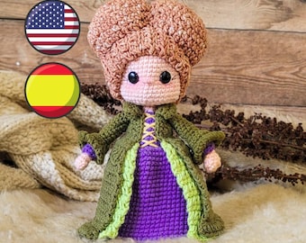 ES/ENG Wini Sanderson, amigurumi pattern