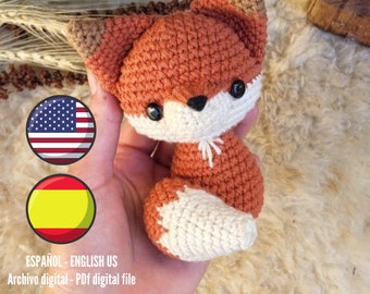 ES- ENG. Amigurumi Pattern. Indigo, the fox.
