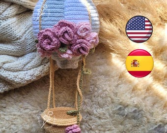ES/ENG - Hot Air Balloon, amigurumi pattern