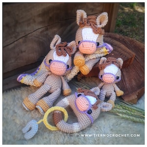Spanish, pdf. Intruder horse. Amigurumi pattern to crochet