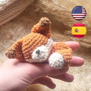 ES/ENG - Mini Sleeping fox, amigurumi pattern