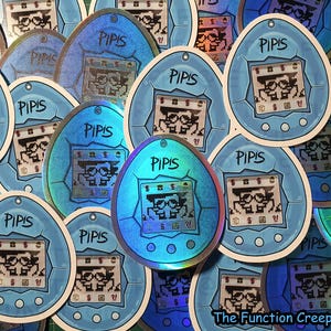 Pipis Spamtamagotchi Vinyl Sticker Rainbow Holo