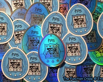 Pipis Spamtamagotchi Vinyl Sticker Rainbow Holo