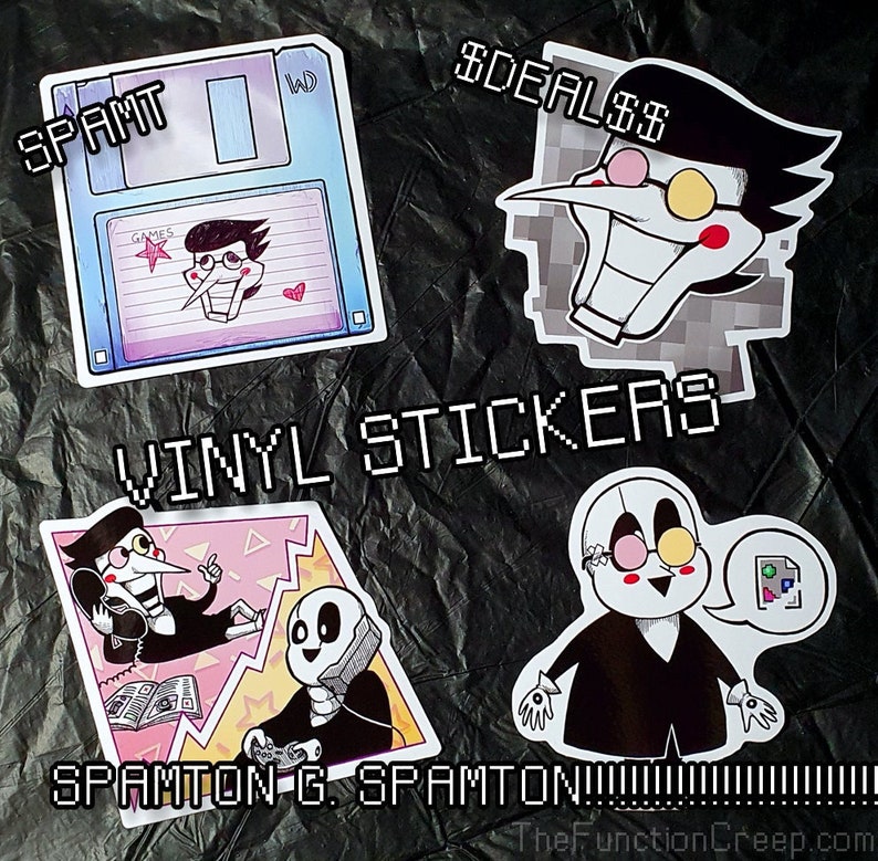 Spamton G. Spamton Vinyl Stickers - Set of 4 - Singles 