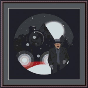 Hercule Poirot Cross Stitch Pattern, Murder On The Orient Express (PDF Pattern)