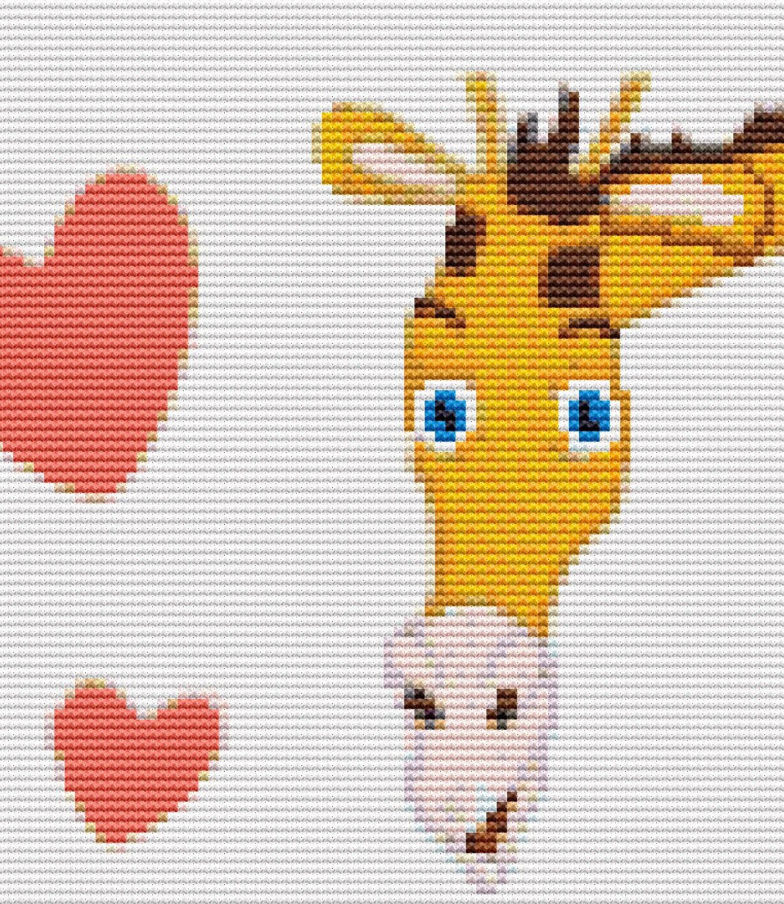 Giraffe Counted Cross Stitch PDF Pattern Nursery Instant Etsy