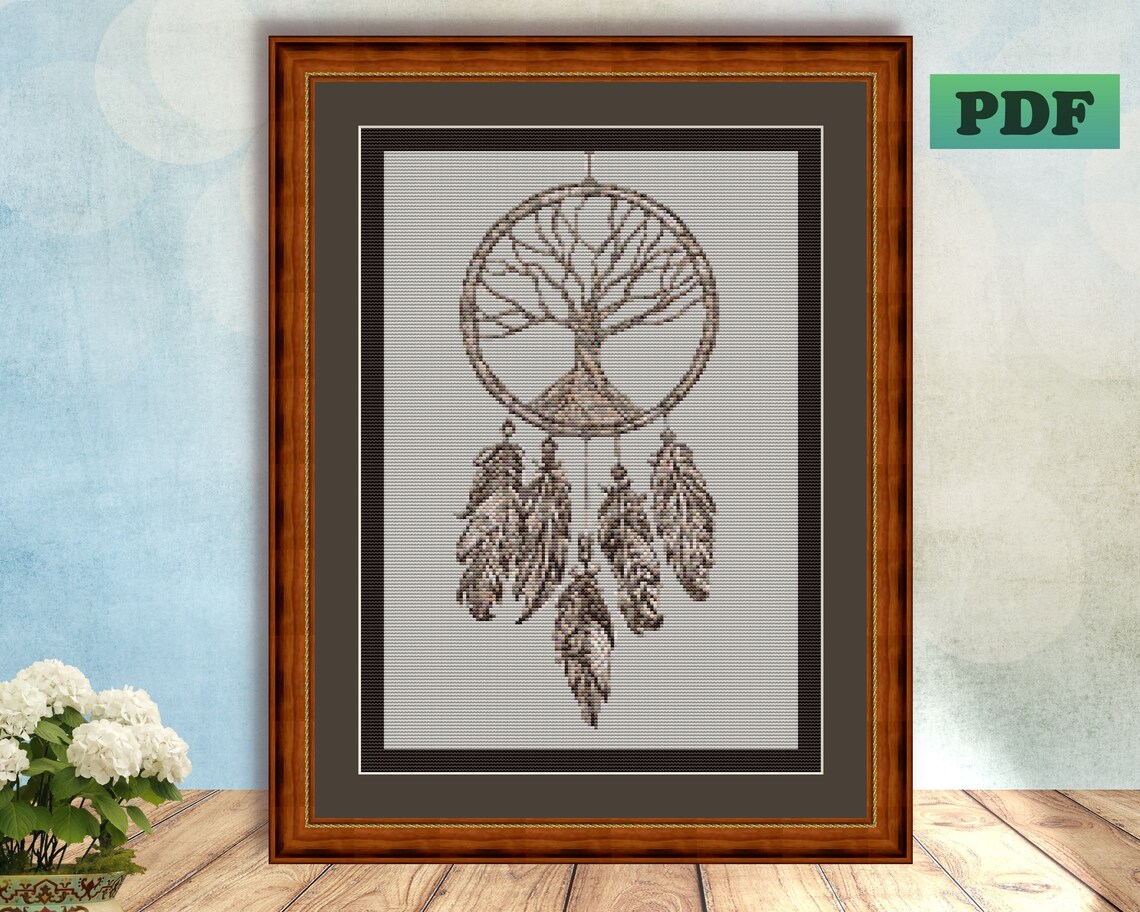 DREAM Catcher Counted Cross Stitch PDF Pattern, DREAMCATCHER Tree of ...