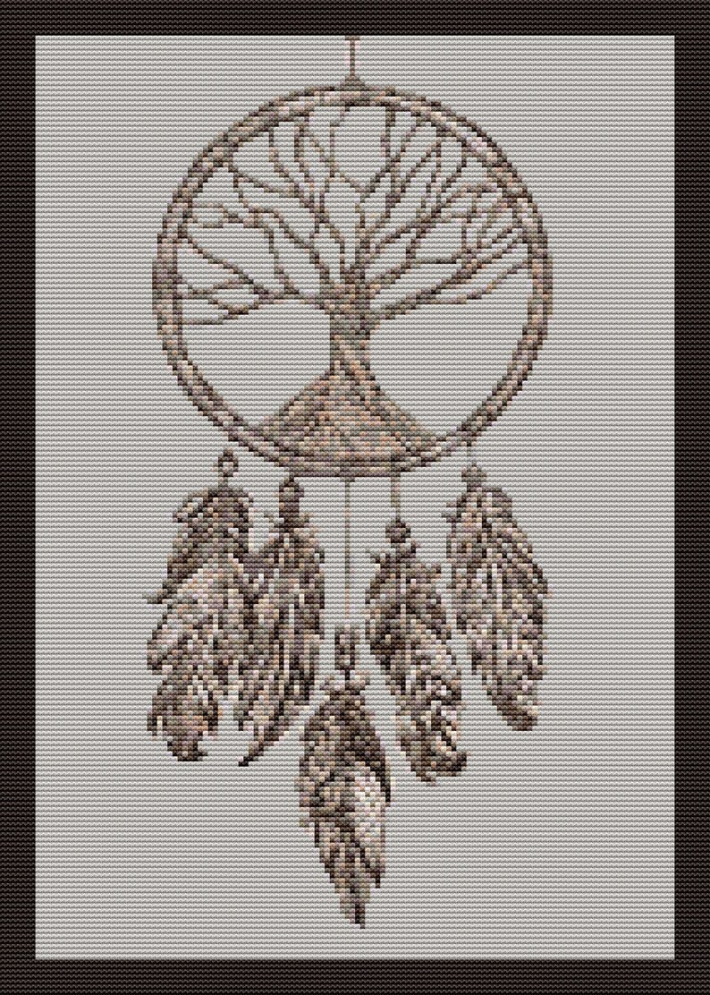 DREAM Catcher Counted Cross Stitch PDF Pattern, DREAMCATCHER Tree of ...