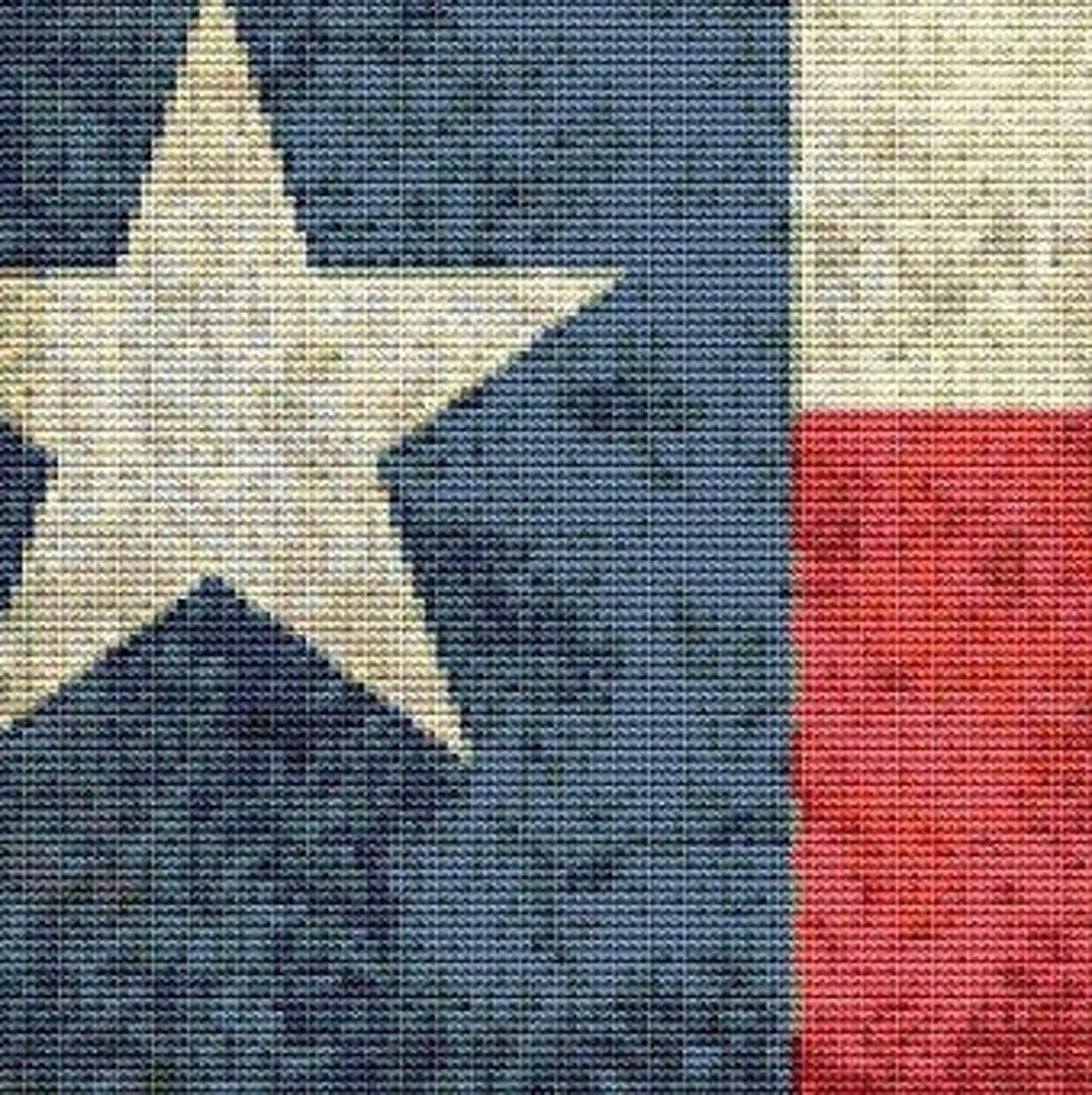 TEXAS FLAG - Lone Star - State Flag - Counted Cross Stitch Pattern ...