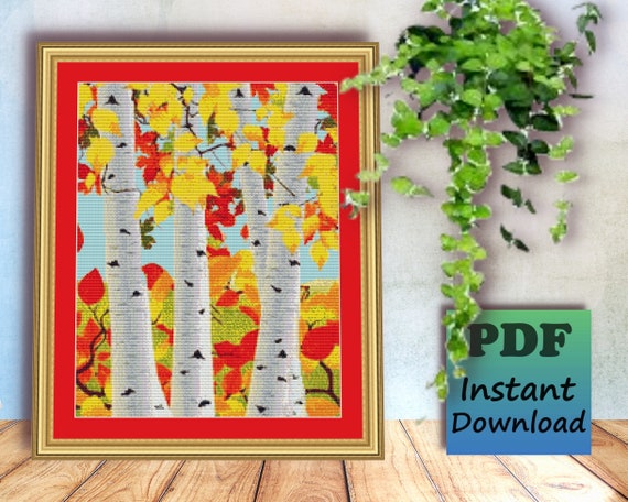 Digital Download Autumn Birch
