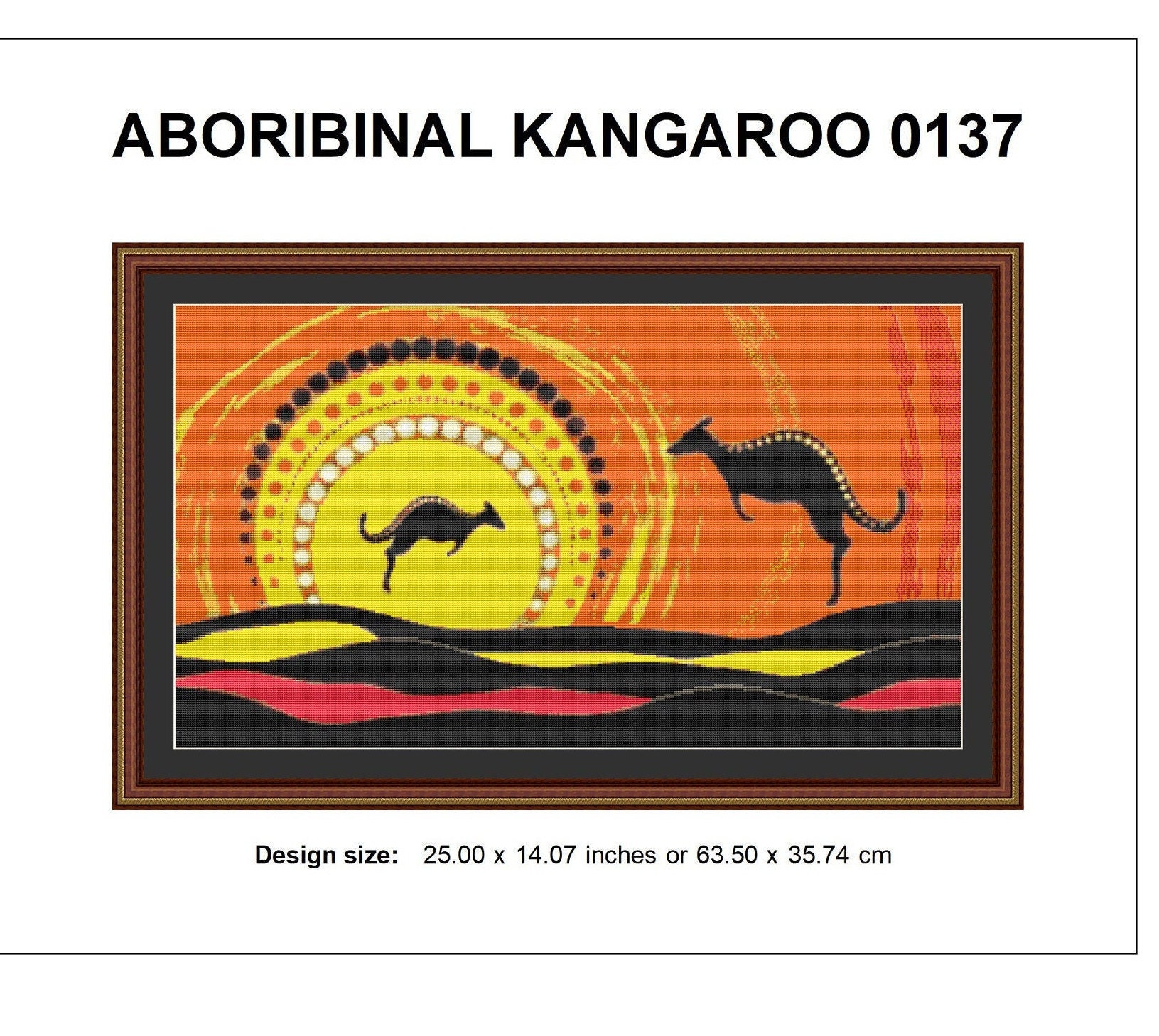 アボリジニアート カンガルー絵画　タペストリー Amazon.co.jp: オーストラリアのアボリジニのビンテージカンガルー
