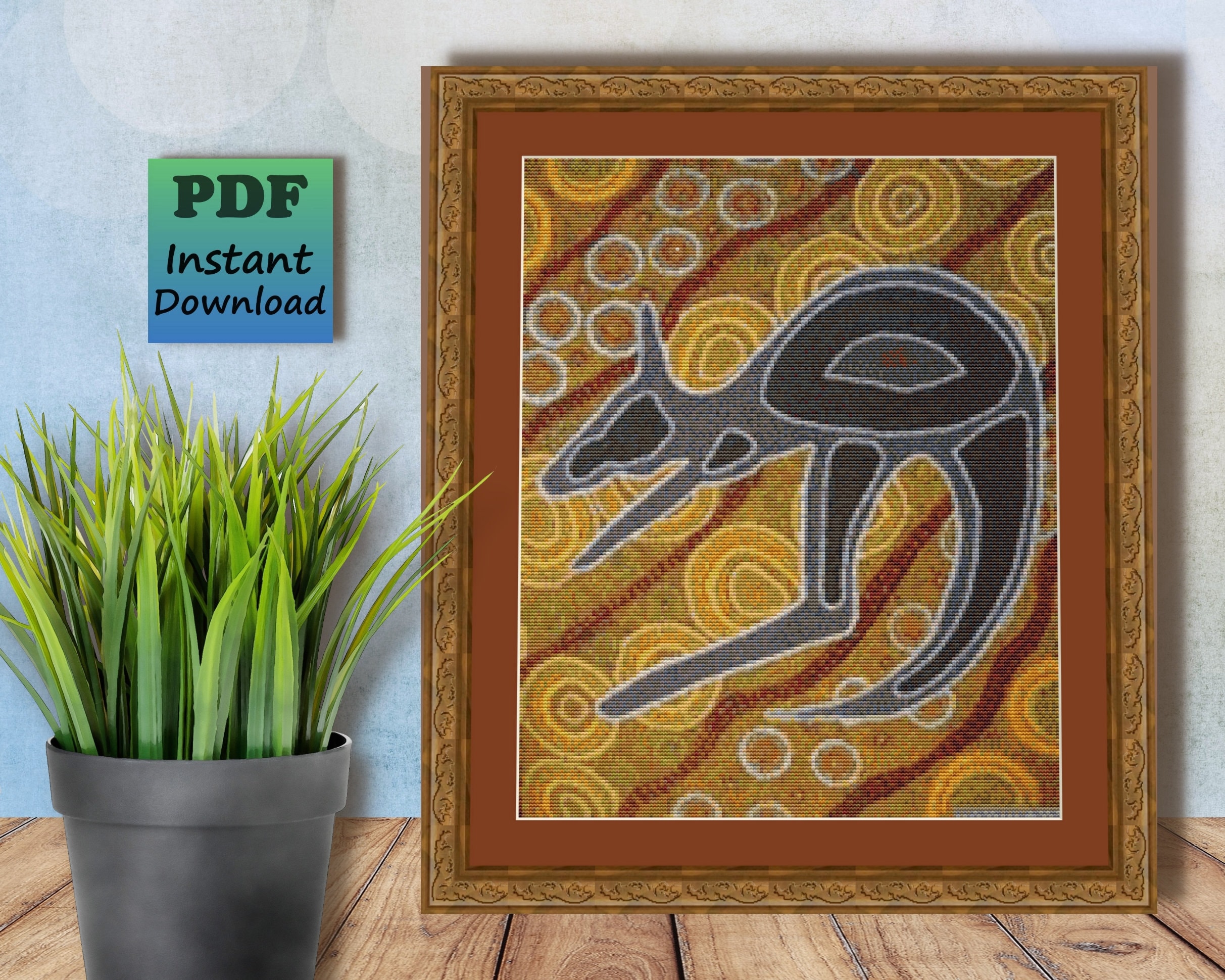 オーストラリア先住民スタイル - ドットアート - カンガルーの絵画