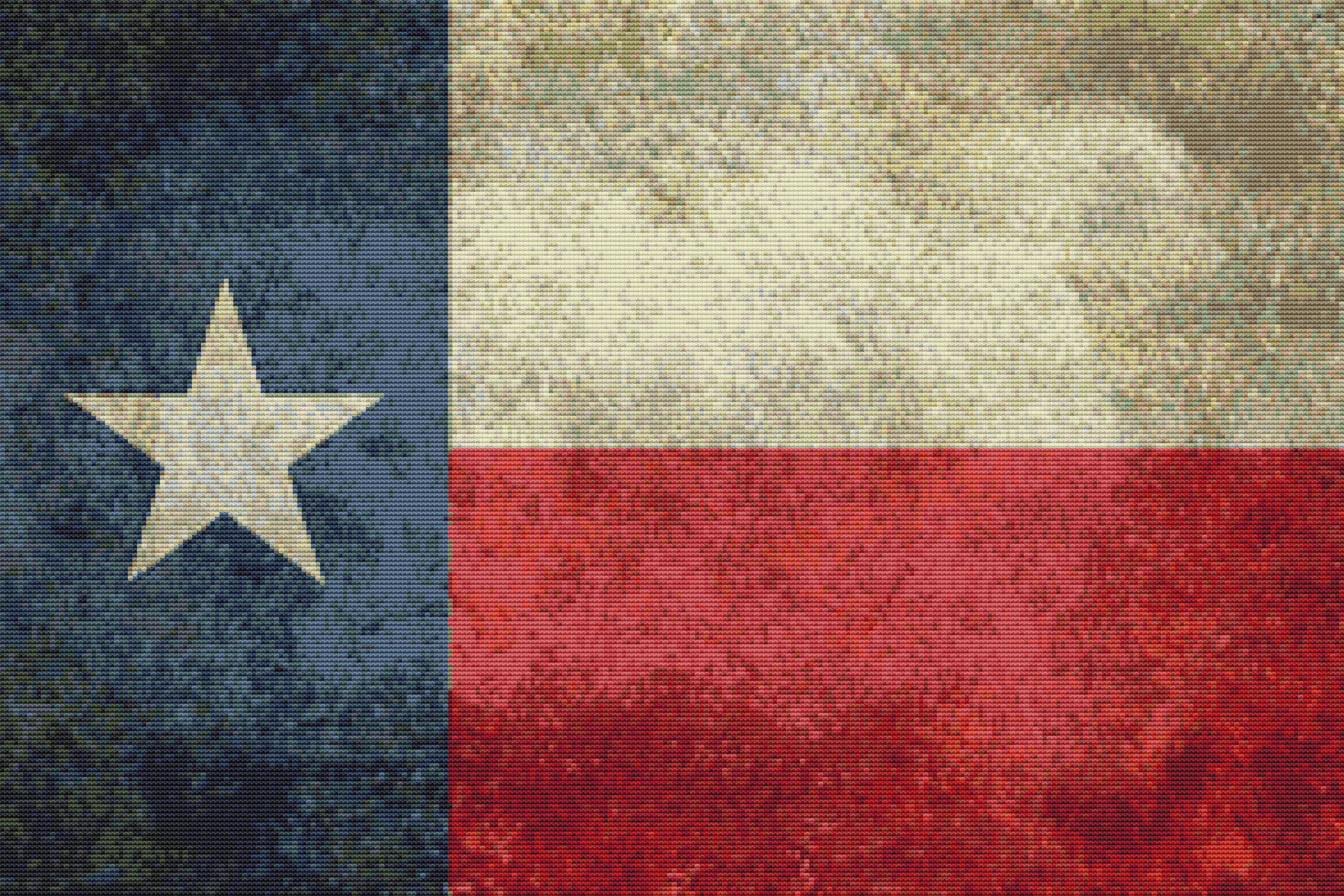 TEXAS FLAG - Lone Star - State Flag - Counted Cross Stitch Pattern ...