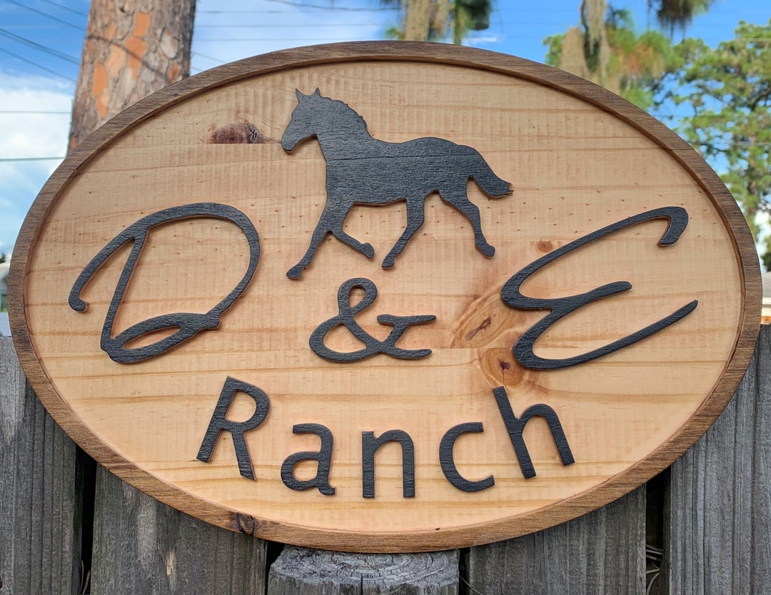 Custom Wood Sign, Ranch - Etsy