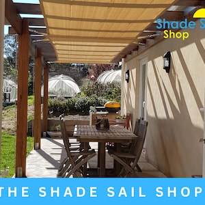 Shady Lady Range 4.9 x 16.4 ft  (1.5 x 6m) Shade Sails Pre-Made sizes SAND Beige 95%UV Outdoor Awnings Heavy Duty Quality sails