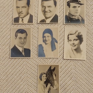 Coleção de 7 cartas de atores e atrizes americanos (Reino Unido 1931- Boys Cinema)