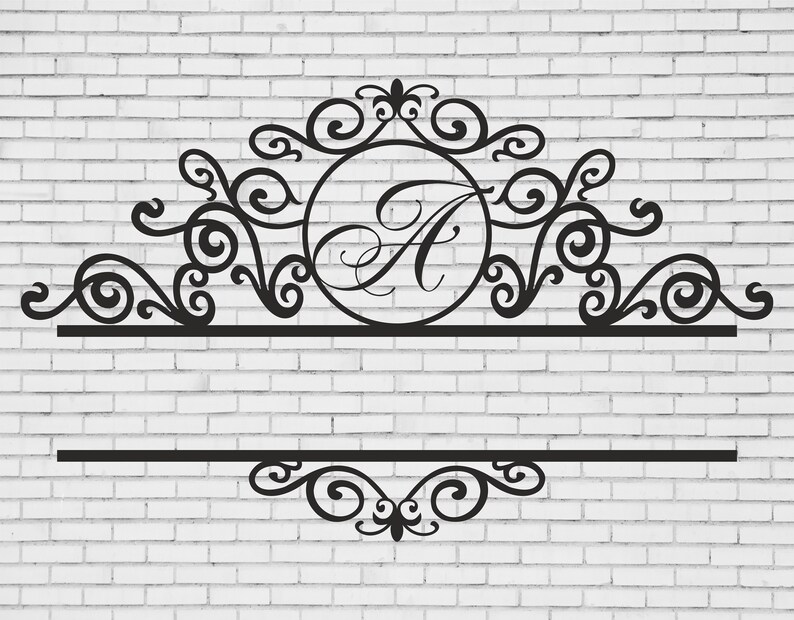 Download vector file cnc file laser cutting kit cnc Monogram svg Monogram Alphabet for cnc,Family Name ...