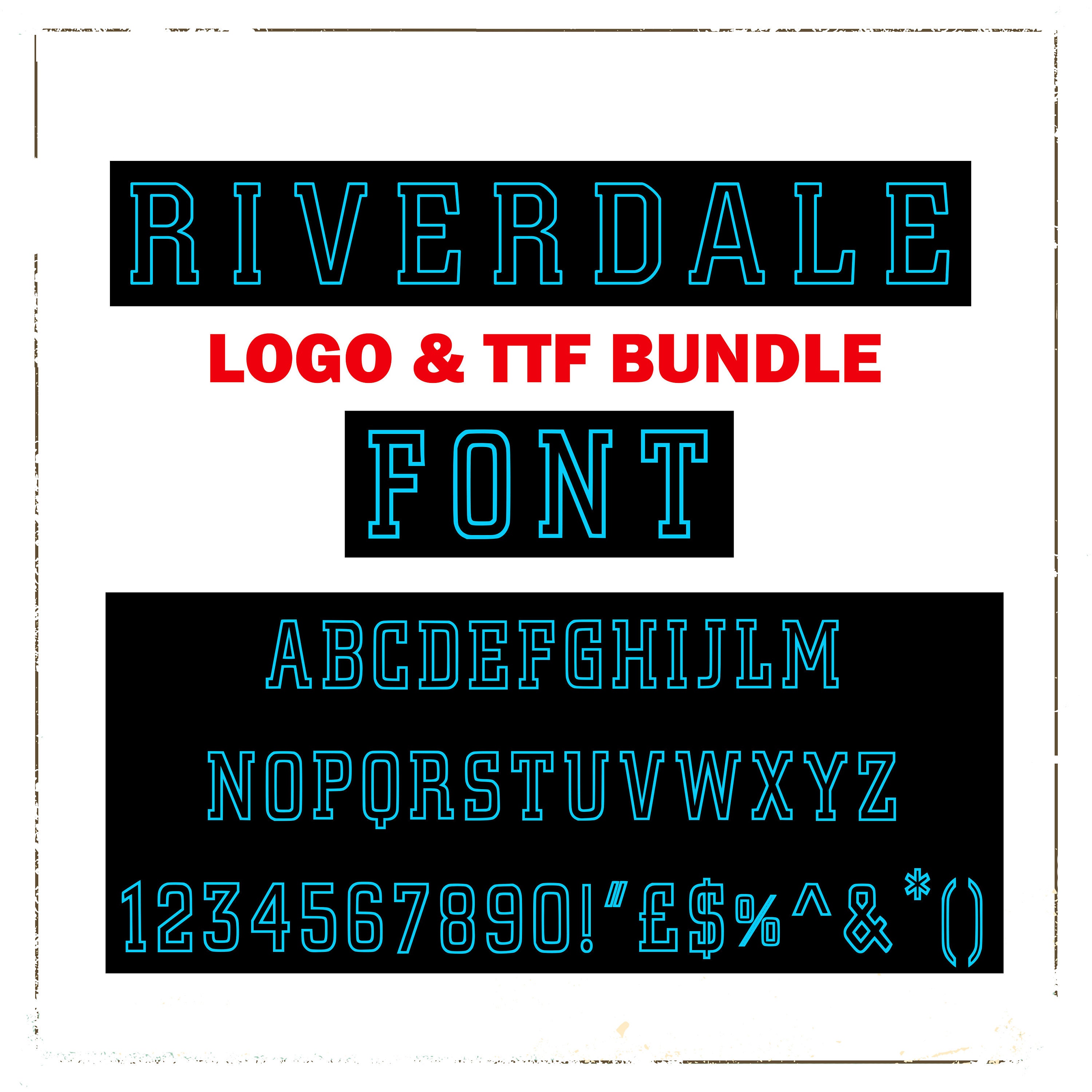 Riverdale Font Alphabet Font Riverdale SVG Silhouette Png - Etsy Ireland