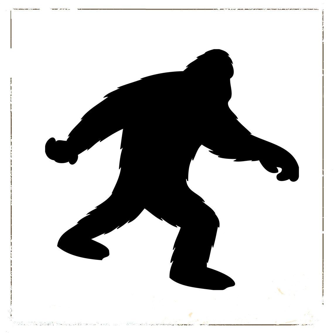 Walking Bigfoot Silhouette Vector Jpeg Picture Digital Ai Cut - Etsy