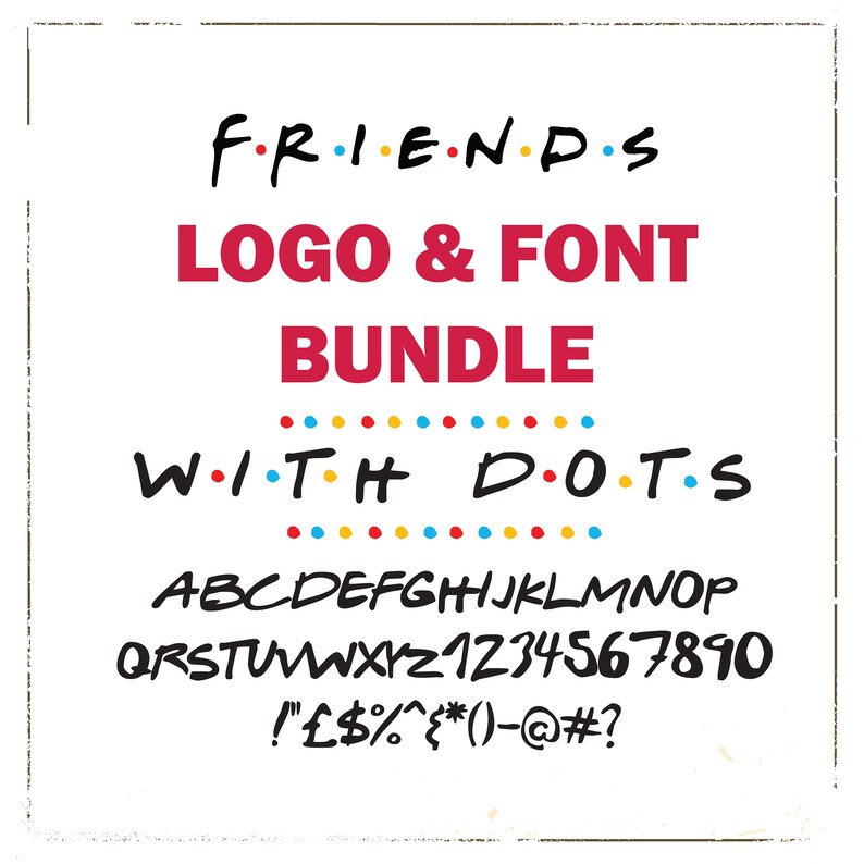 Download Friends Font Friends TV Show Alphabet Font Friends svg | Etsy