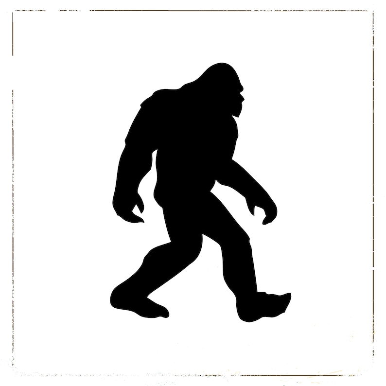 Digital Bigfoot Svg Silhouette Vector Jpeg Picture Ai Files | Etsy
