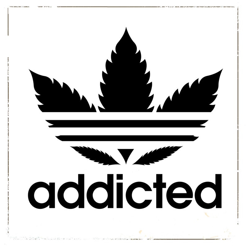 Download Addicted Cannabis svg Digital Marijuana Weed svg Cut File | Etsy