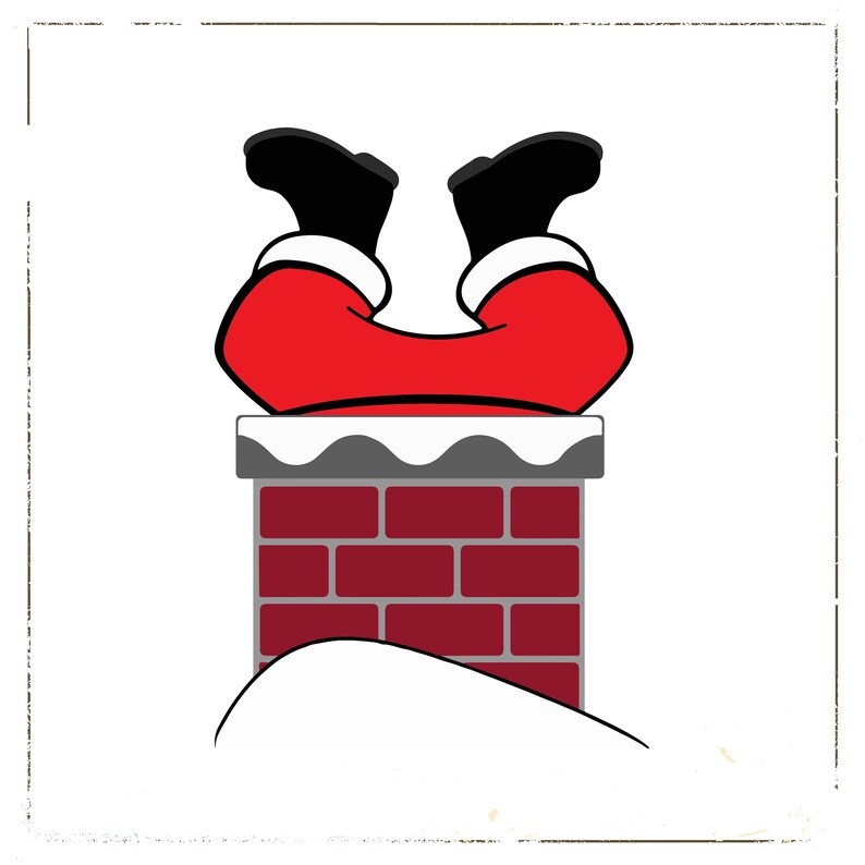 Digital Download Santa Claus SVG Santa Stuck in Chimney SVG - Etsy