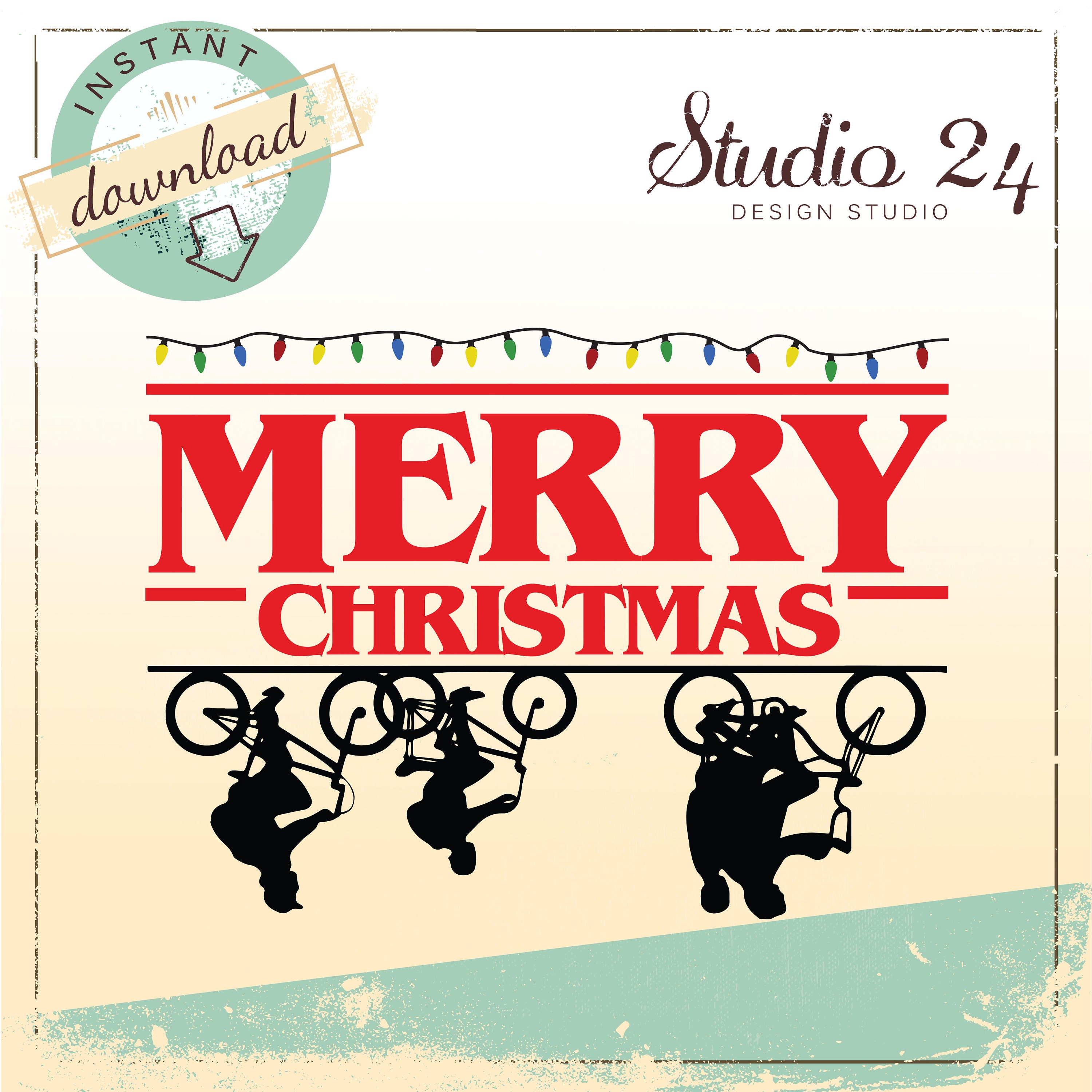Merry Christmas Stranger Things SVG the Upside Down Xmas - Etsy Canada