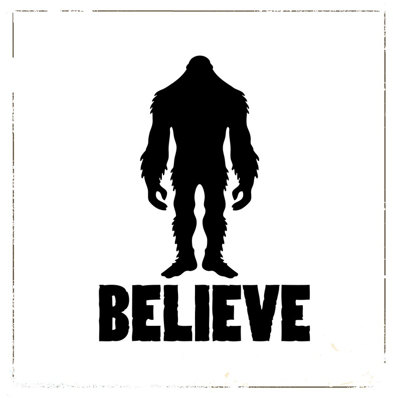 Digital Bigfoot Vector Silhouette Big Foot Logo Design jpeg | Etsy