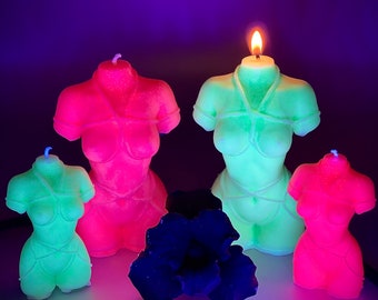 XL UV Fluorescent Blacklight Wax Play Candle