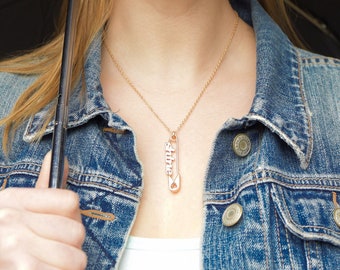 Inspiring Safety Pin Pendant Necklace by Inspired Pins SHINE - a perfect gift for a bright light in your life!