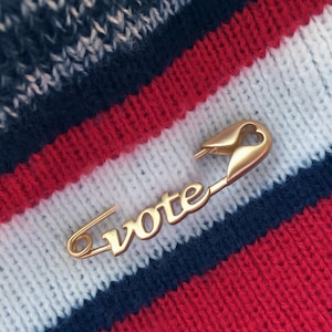 Inspiring Safety Pin by Inspired Pins - VOTE Pin for Election Year!