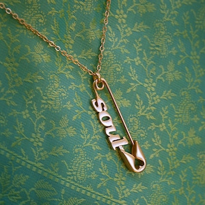 Inspiring Safety Pin Pendant Necklace by Inspired Pins SOUL