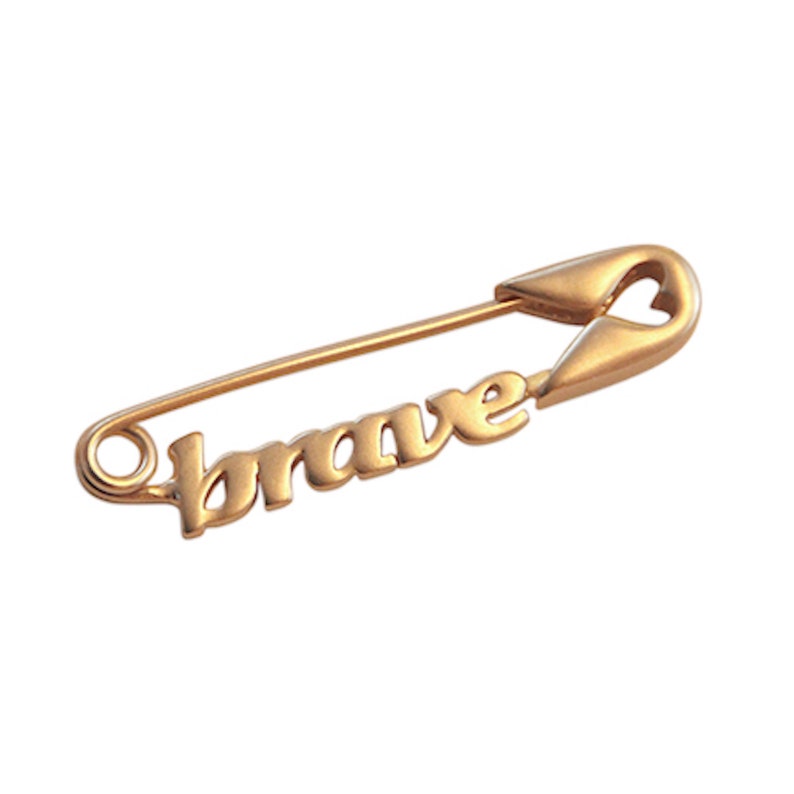 Inspiring Safety Pin by Inspired Pins - BRAVE Pin - Etsy