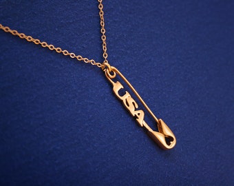 Inspiring Safety Pin Pendant Necklace by Inspired Pins USA