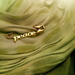 Inspiring Safety Pin by Inspired Pins PEACE Pin image 1