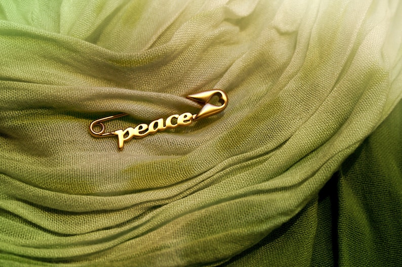 Inspiring Safety Pin by Inspired Pins PEACE Pin image 1