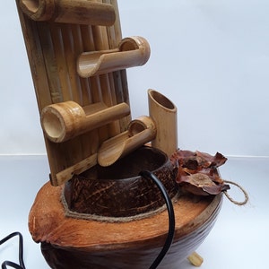 Mini fountain from Bamboo & coconut shell. image 3