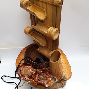 Mini fountain from Bamboo & coconut shell. image 2