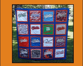 DIY Tshirt Quilt Kit, Memory Quilt Pattern and Fabric